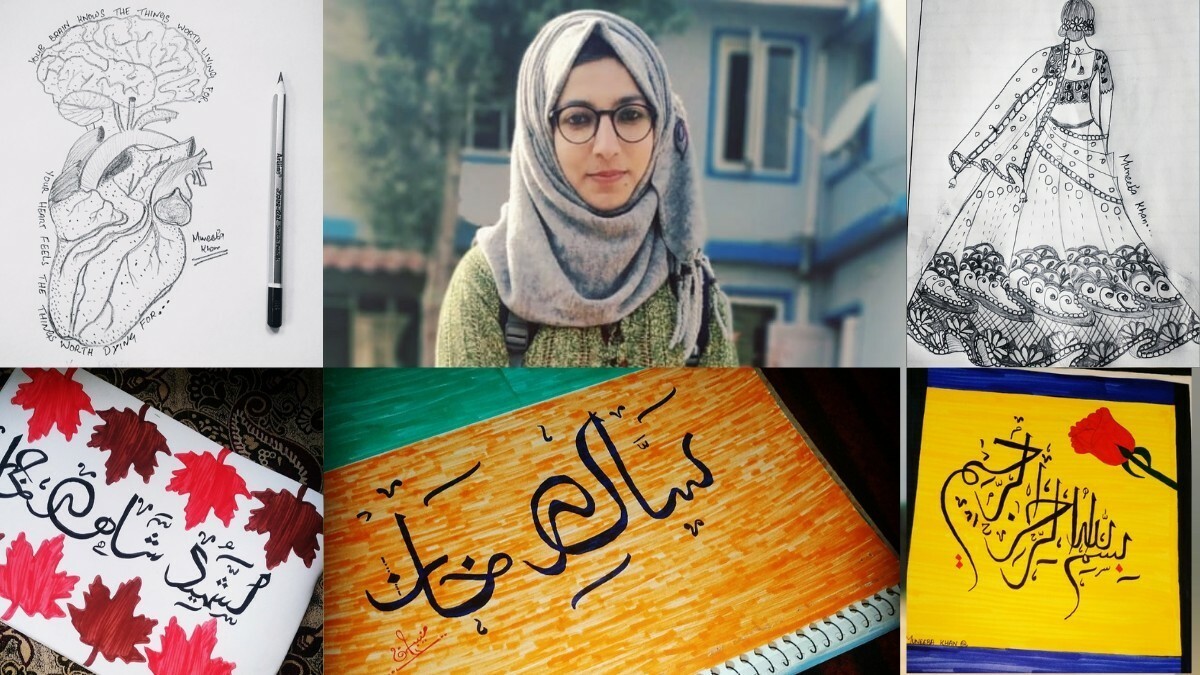 Muneeba Bashir; a self-taught calligraphy artist from Shopian