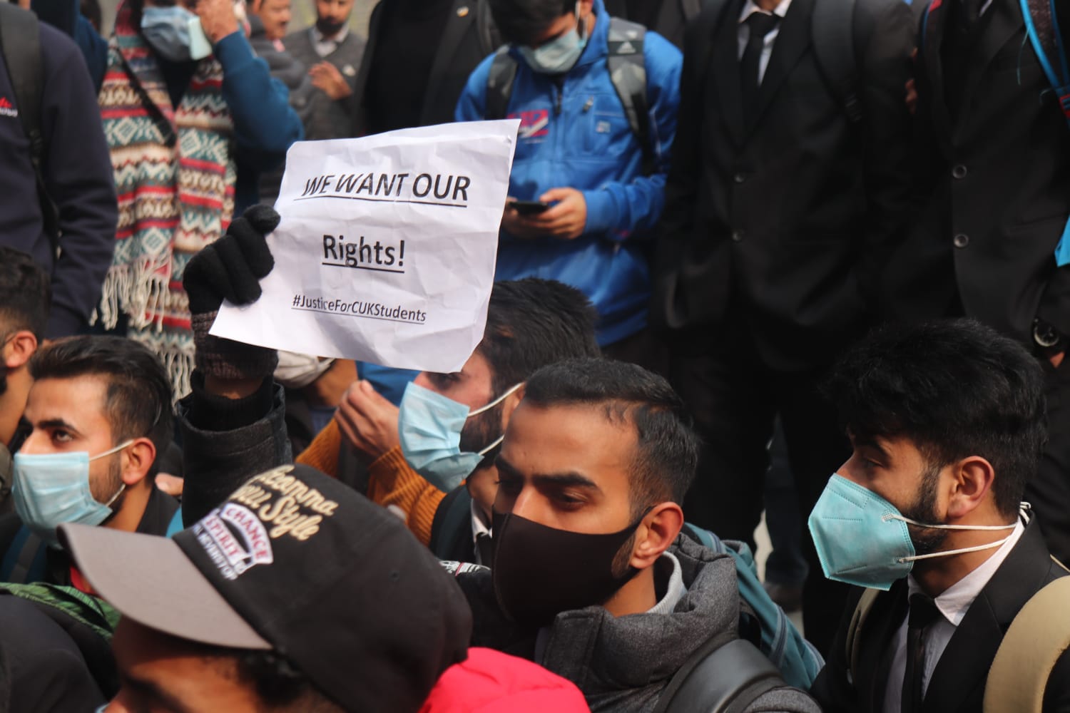 CUK students protest in Gbl, demand hostel facilities to them