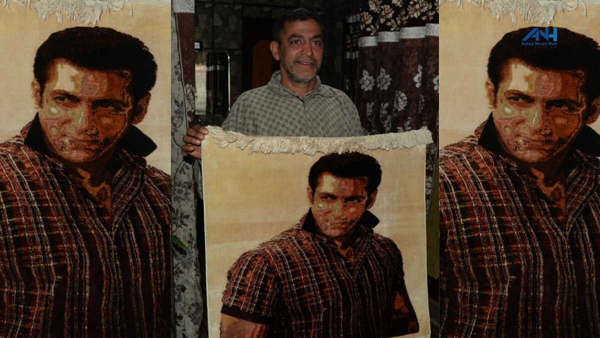 To promote ‘dying’ handicraft art, Kashmiri artist weaves Salman Khan portrait on carpet