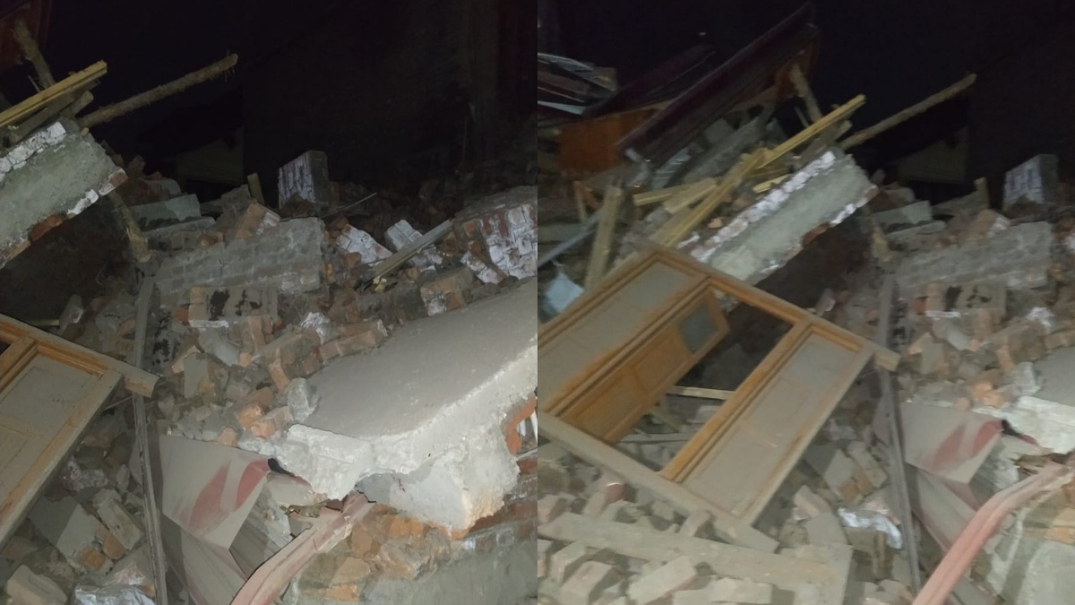 Three residential houses collapse in Nowhatta, Srinagar