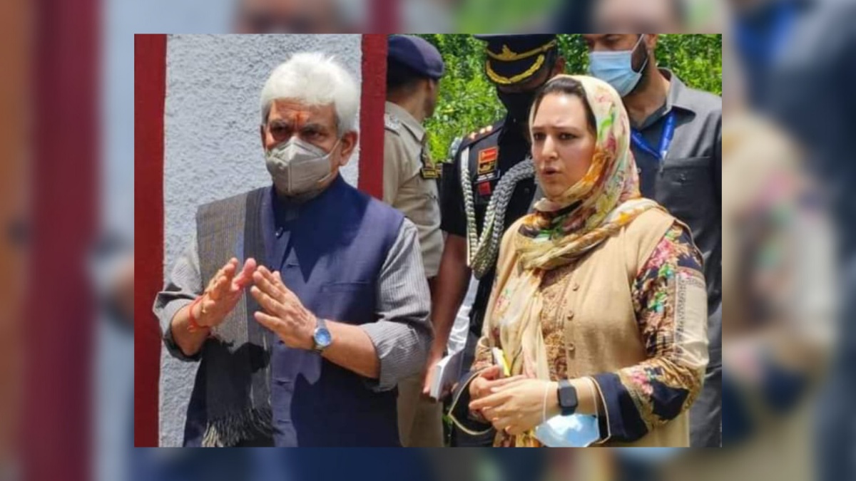 LG Manoj Sinha visits slain cop’s family at Uri