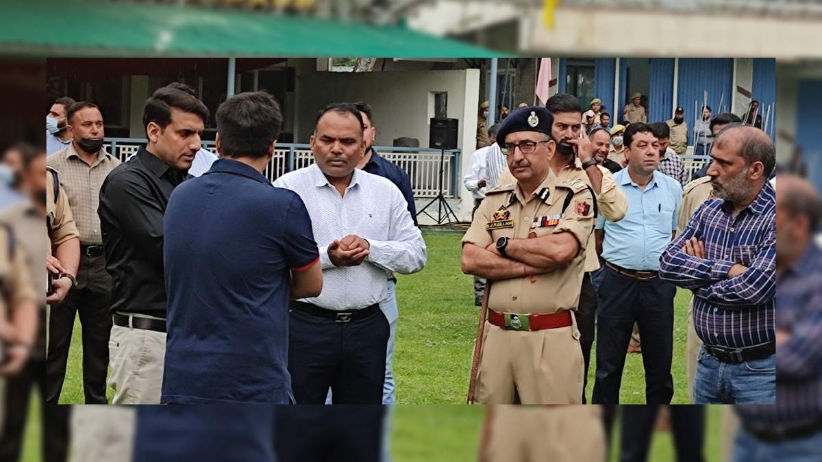 ADGP Armed J&K reviews arrangements for 75th Independence day parade at S.K cricket stadium Sgr ADGP Armed J&K reviews arrangements for 75th Independence day parade at S.K cricket stadium Sgr