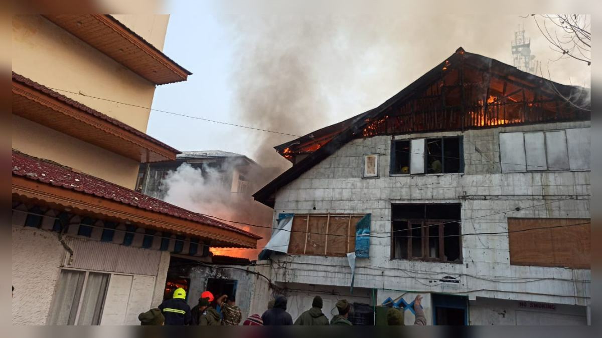 73 BN CRPF camp, tin shed damaged in fire in Srinagar’s Indra Nagar