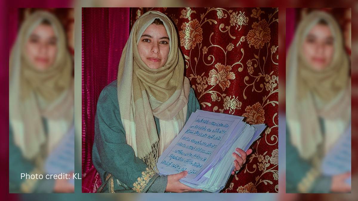 In six months, kashmir girl handwrites holy Quran In six months, kashmir girl handwrites holy Quran