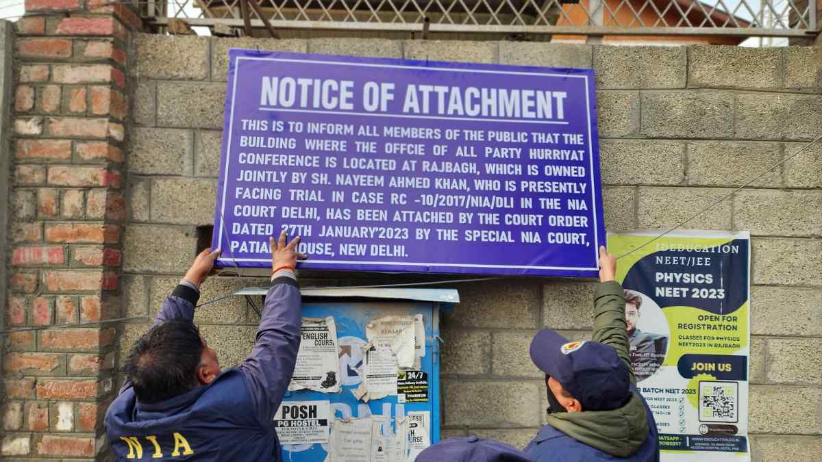 Day after Court directions, NIA attaches APHC office at Rajbag, Sgr