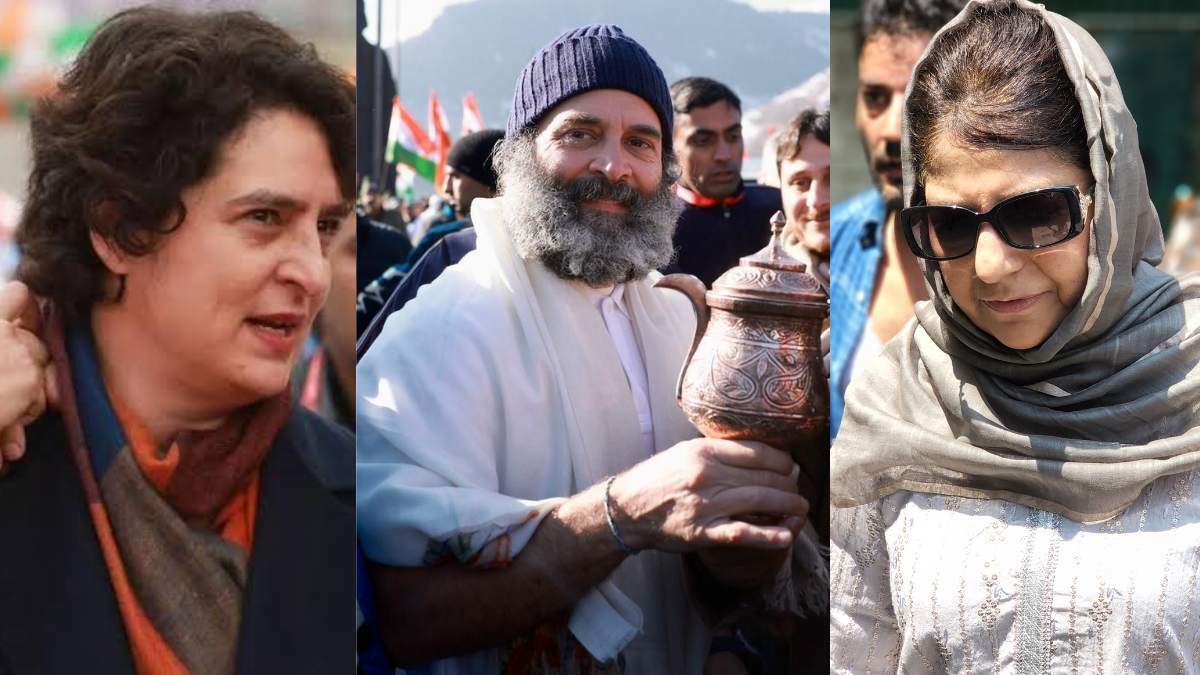 Mehbooba Mufti, Priyanka Vadra join Bharat Jodo Yatra in south Kashmir Mehbooba Mufti, Priyanka Vadra join Bharat Jodo Yatra in south Kashmir