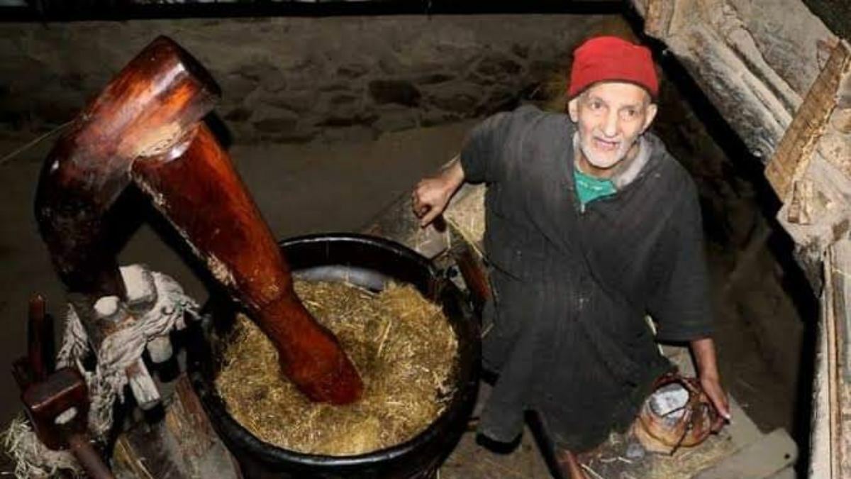 Mum Wani from Pampore may be the last ox-driven oil miller in Kashmir Mum Wani from Pampore may be the last ox-driven oil miller in Kashmir