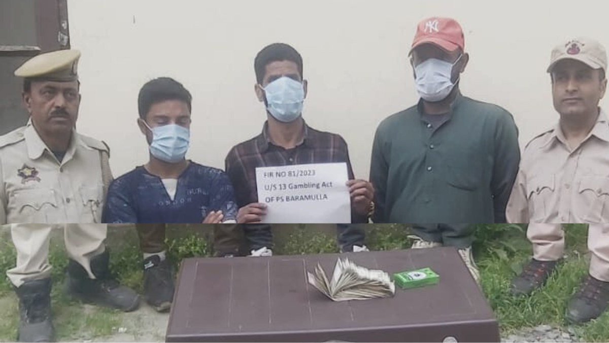 03 gamblers held in Baramulla, stake money seized: Police