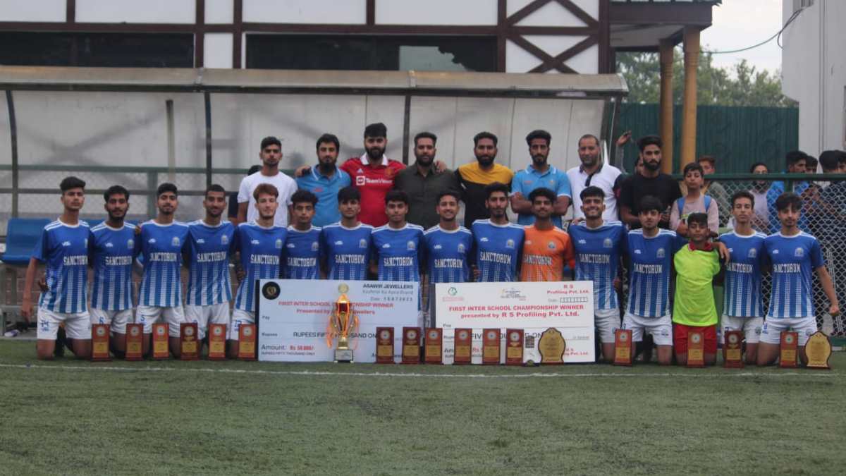 Sanctorum School Sopore emerges victorious in inter-school football championship in Sgr Sanctorum School Sopore emerges victorious in inter-school football championship in Sgr