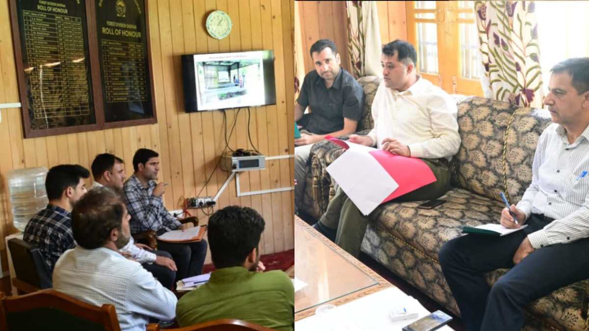 Conservator of forests South Kashmir reviews implementation of Green India Mission in Shopian, Kulgam