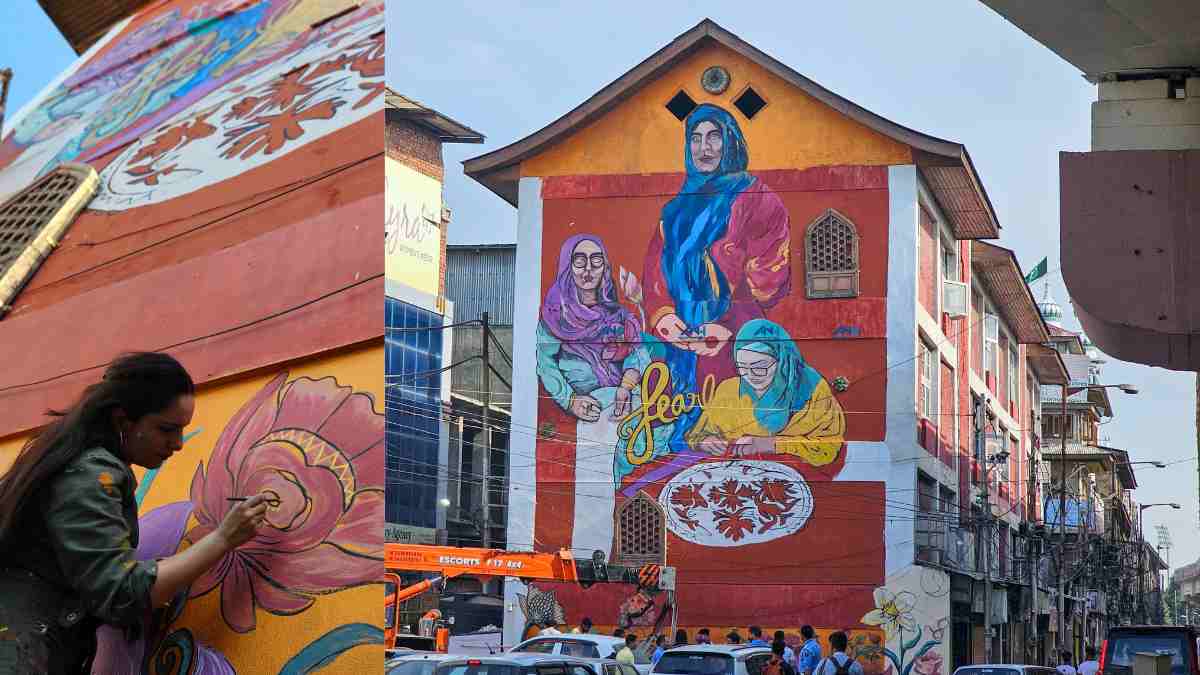 Under women Karigars theme, Kashmir gets its first mural in Sgr Under women Karigars theme, Kashmir gets its first mural in Sgr