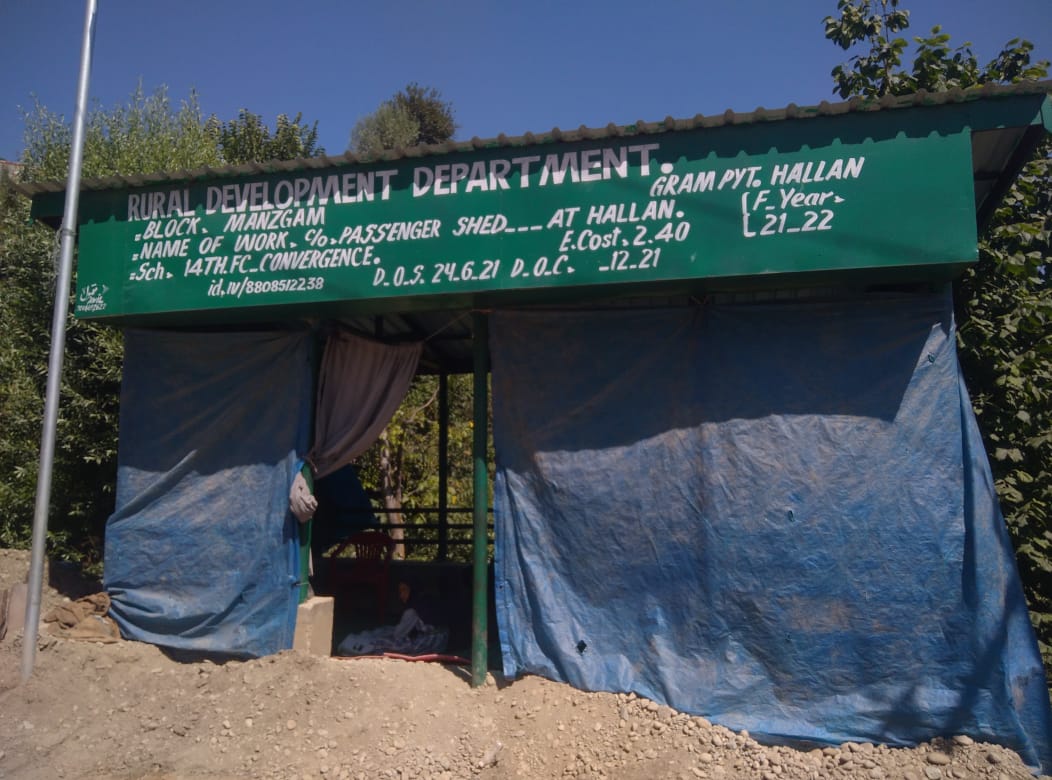 Students take class in passenger shed in Kulgam Govt school