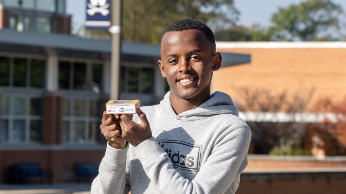 Teen invents soap to treat skin cancer named Top Young Scientist