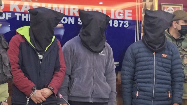 Attack on Policeman in Bemina: Three militants arrested