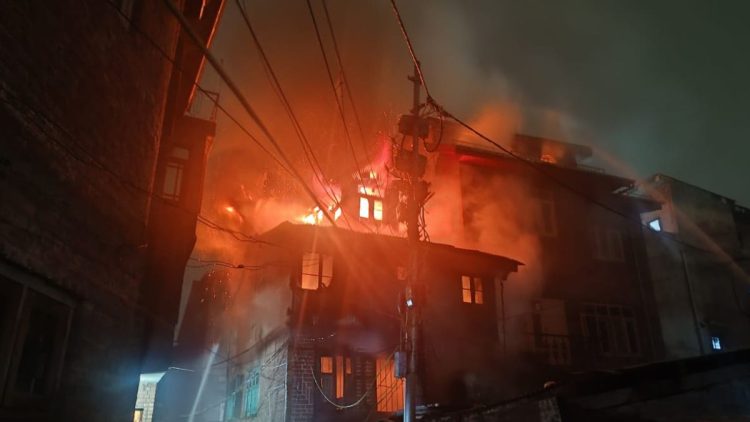Three residential houses damaged in Srinagar fire incident