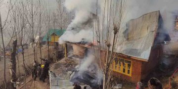 House damaged in Kangan blaze