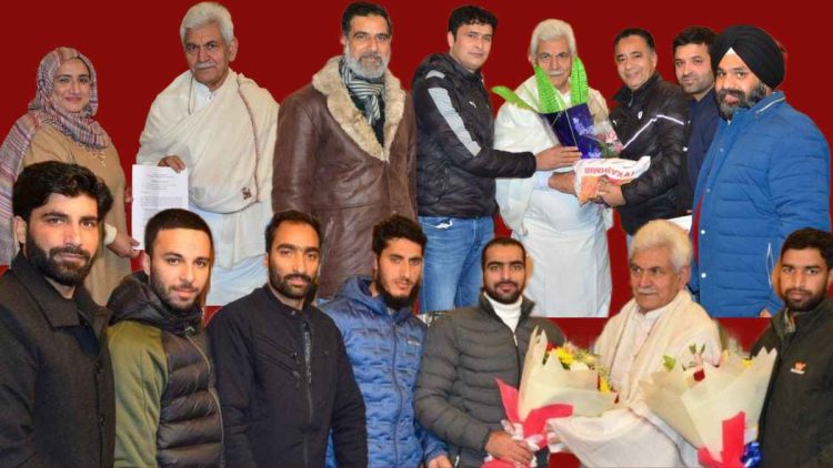 Delegation of JKSSB Selected Candidates, IAL & former President MC Sopore call on LG Delegation of JKSSB Selected Candidates, IAL & former President MC Sopore call on LG