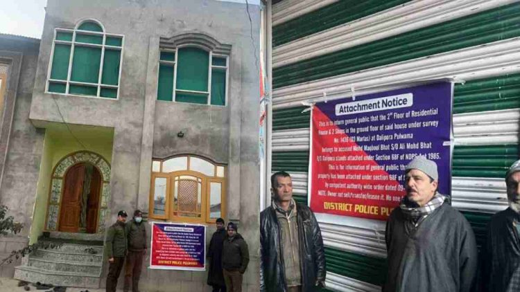 Police attaches property of two drug peddlers in Pulwama Police attaches property of two drug peddlers in Pulwama