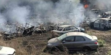 Over 450 vehicles damaged after fire breaks out at Delhi police training school