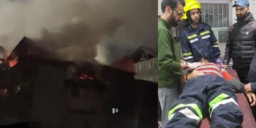 Two residential houses damaged, fireman injured in Hawal blaze