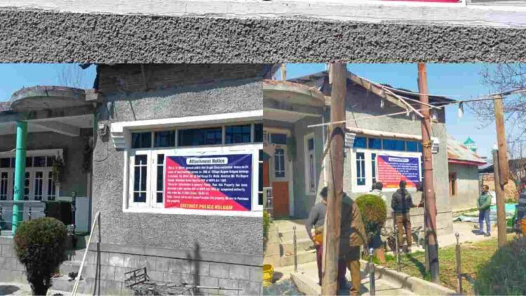 Residential house of drug peddler attached in Kulgam