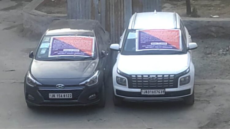 In a Major Crackdown, Srinagar Police Seizes Two Vehicles from Drug Peddlers Under NDPS Act