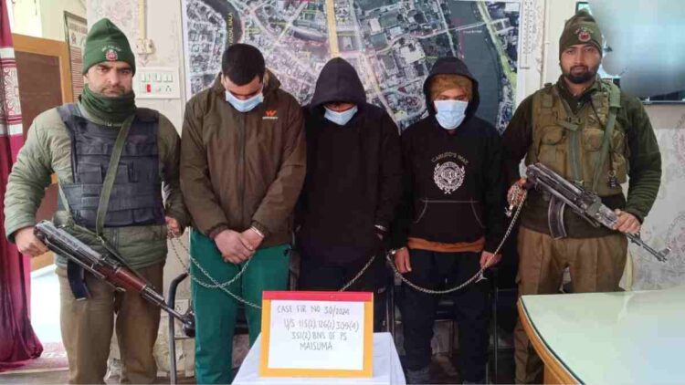 Srinagar Police Crack Extortion and Assault Case, Three Arrested