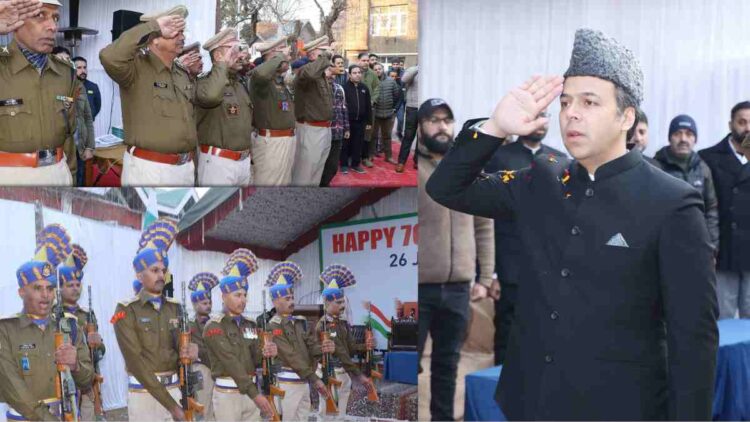 DC Srinagar Unfurls National Flag, Felicitates Officials for Exemplary Service