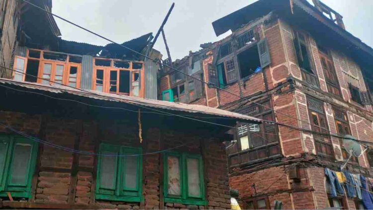 Five Residential Structures Damaged in Srinagar Blaze