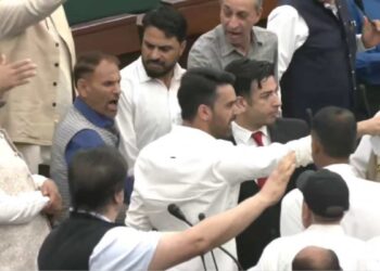 Waqf Bill: Waheed Para Marshalled Out, Sajad Lone Clashes With NC MLAs