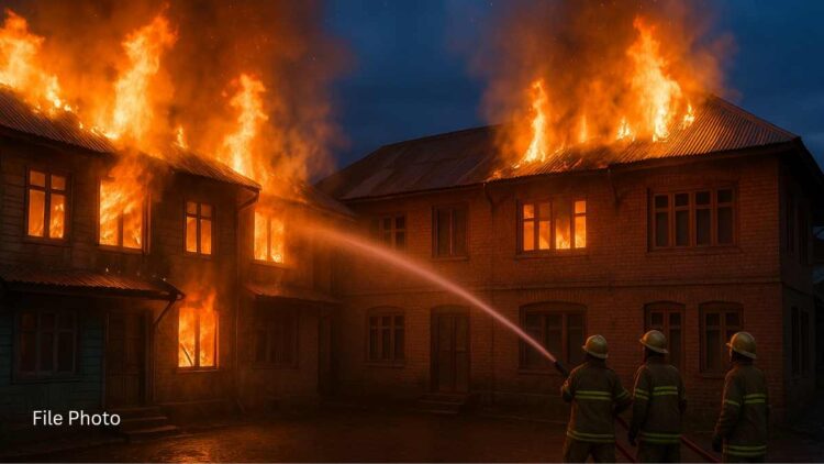 Fire Partially Damages Four Residential Houses in Lal Bazar Sgr