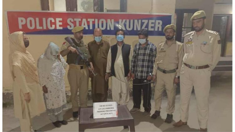 Woman Among Four Held as Baramulla Police Bust Immoral Trafficking Racket in Kunzer