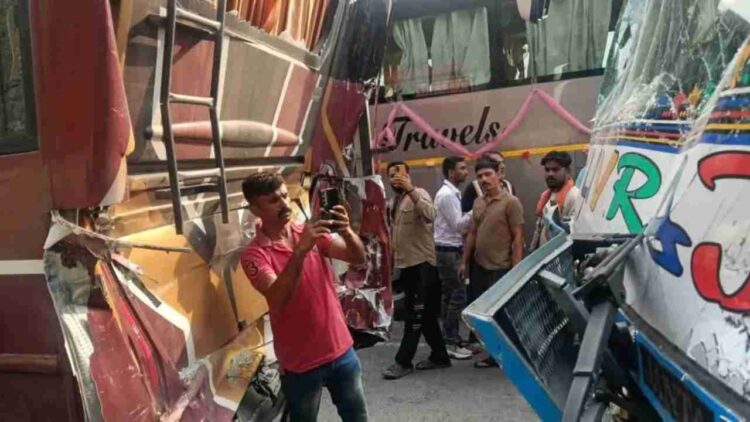36 Pilgrims Injured as Four Buses Collide in Amarnath Yatra Convoy in J&K's Ramban 36 Pilgrims Injured as Four Buses Collide in Amarnath Yatra Convoy in J&K’s Ramban
