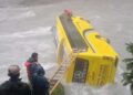 Bus Carrying ITBP Personnel Falls Into River Sindh  in Ganderbal