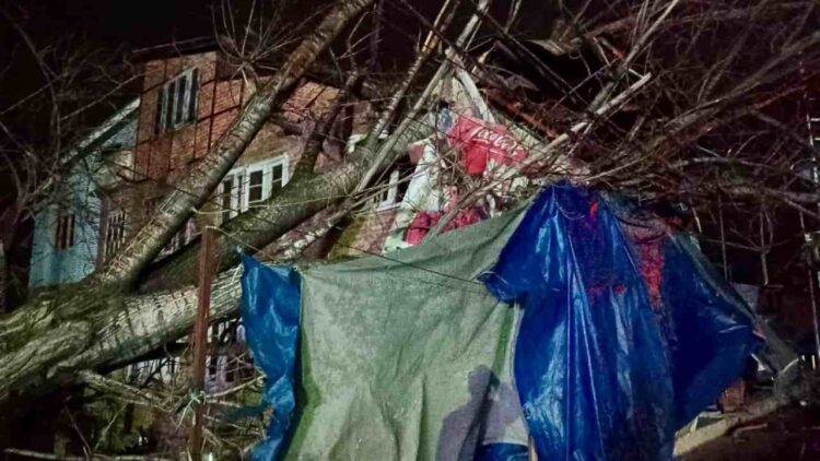 Gusty winds sweep through J&K parts, damage property, disrupt power supply